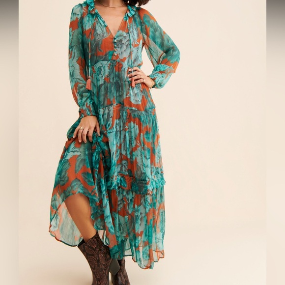 Anthropologie XXSP Marais Printed Tiered Maxi dress - Picture 8 of 8
